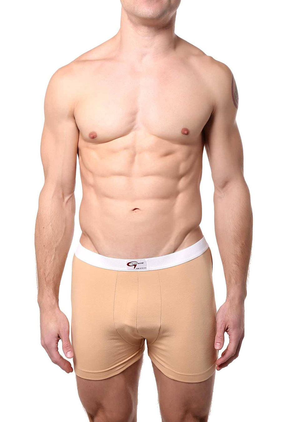 Go Softwear Nude-Beige Padded-Rear Boxer Brief