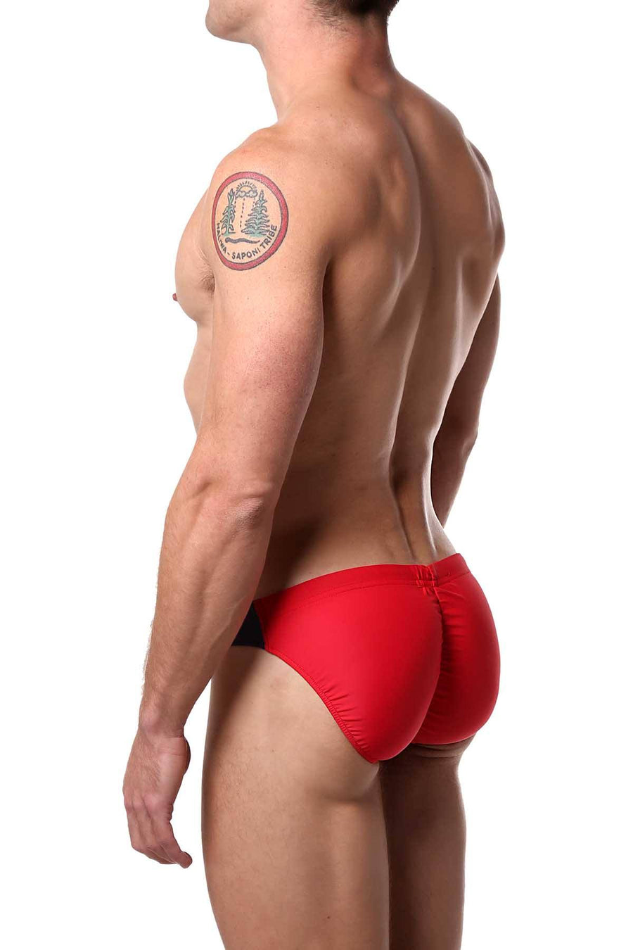 Go Softwear Red/Navy Gunnar Hi-Cut Swim Bikini