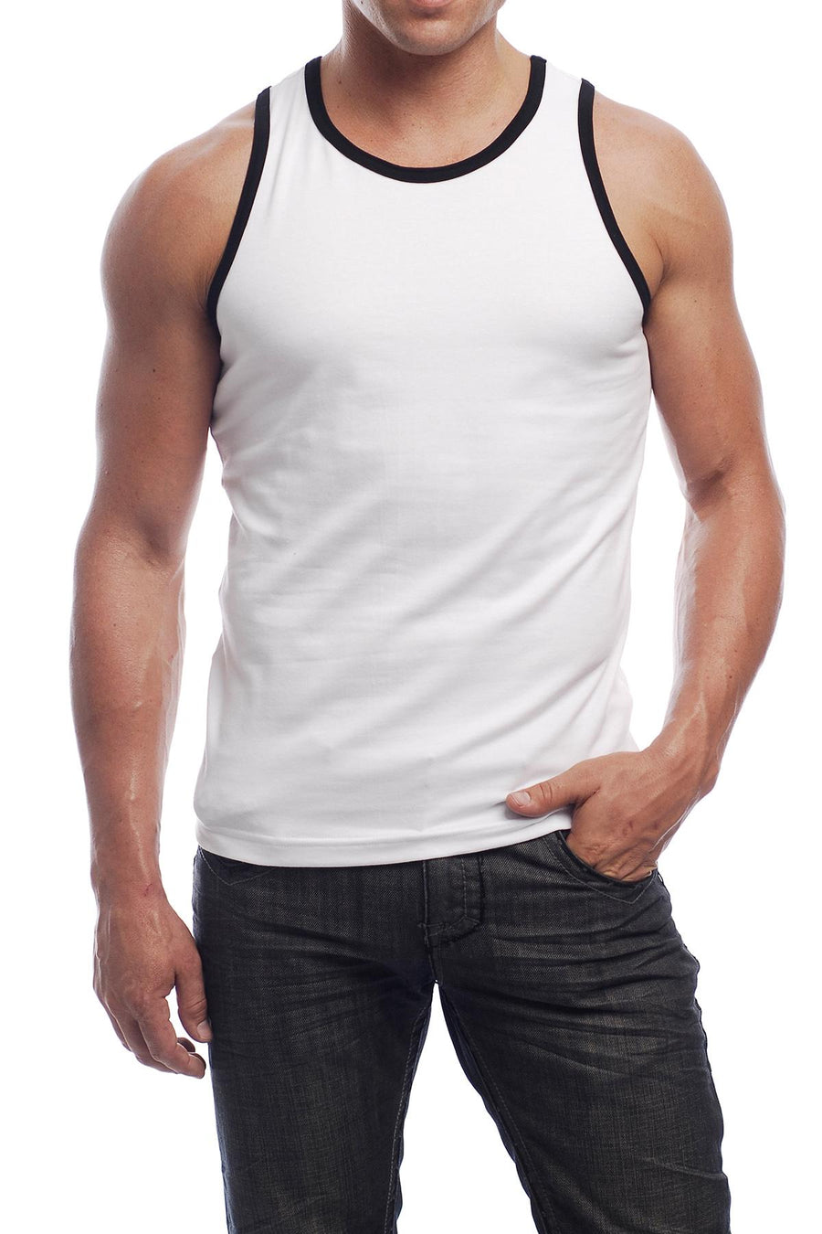 Go Softwear White/Black Cal. Classic Tank Top