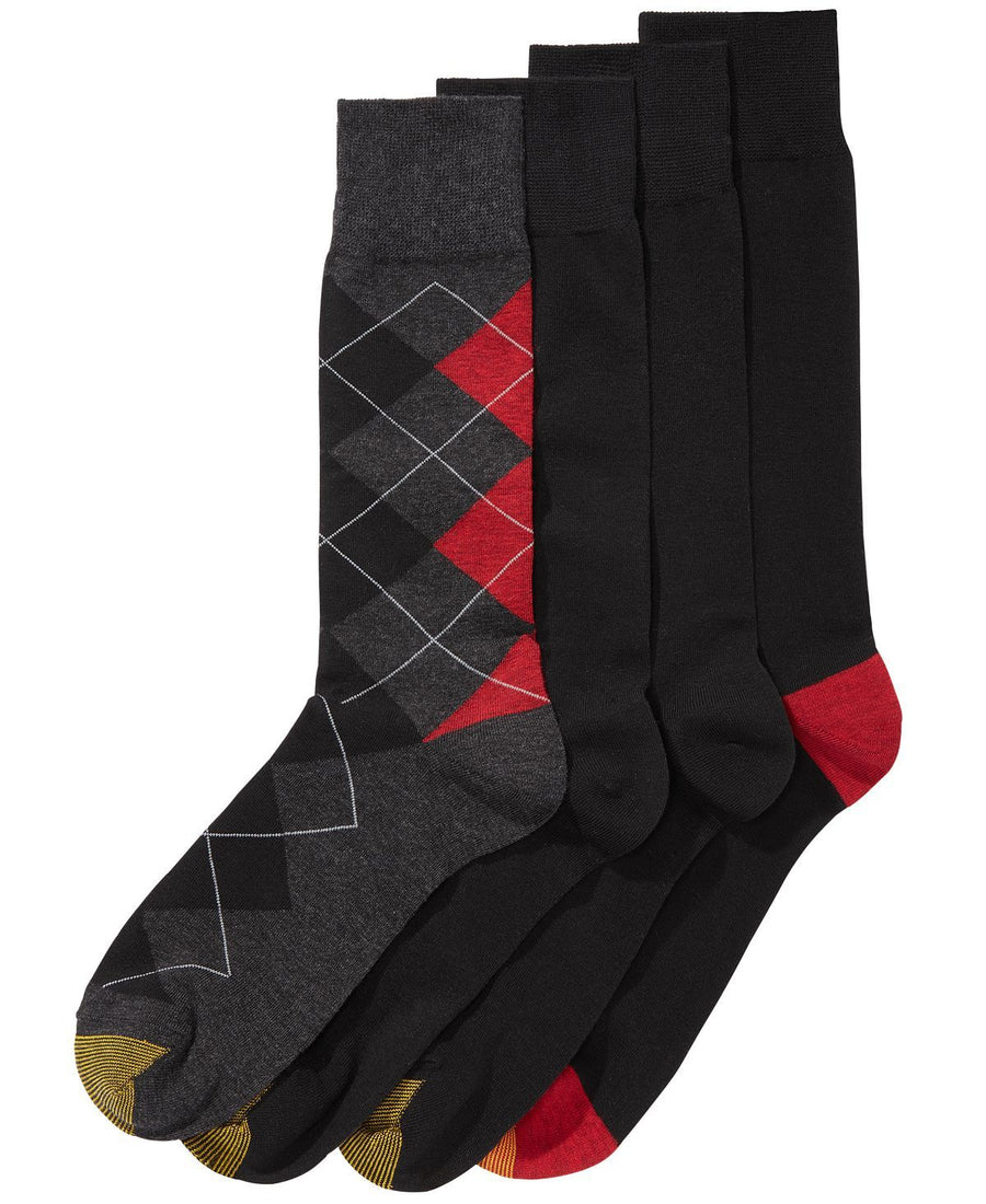 Gold Toe 4-pk. Argyle Socks Black