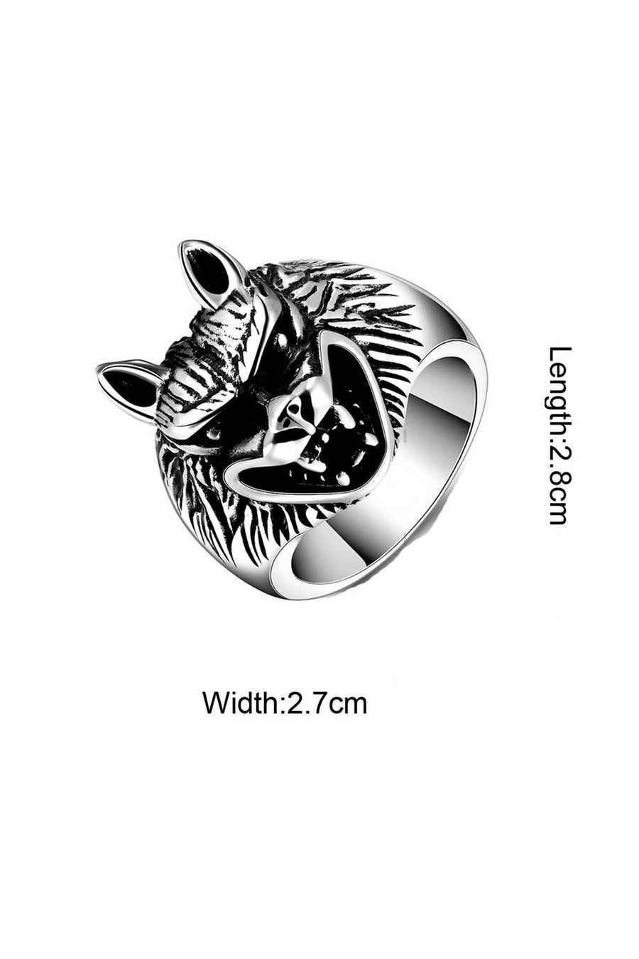 Gomaya Cool Wolf Stainless Steel Ring