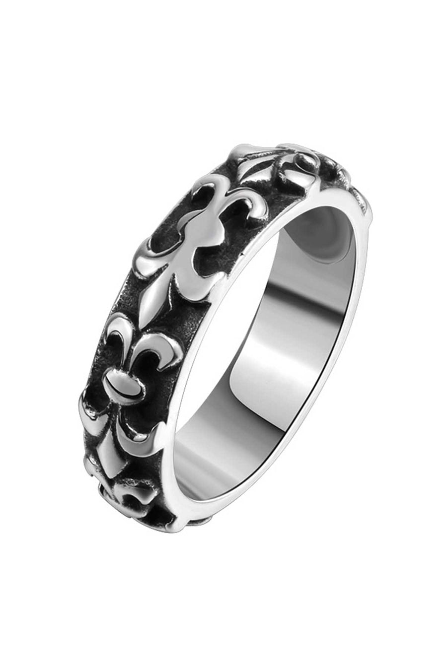 Gomaya Thin Fleur Stainless Steel Ring