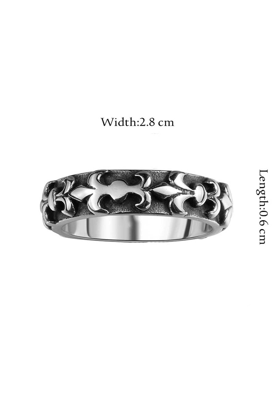 Gomaya Thin Fleur Stainless Steel Ring