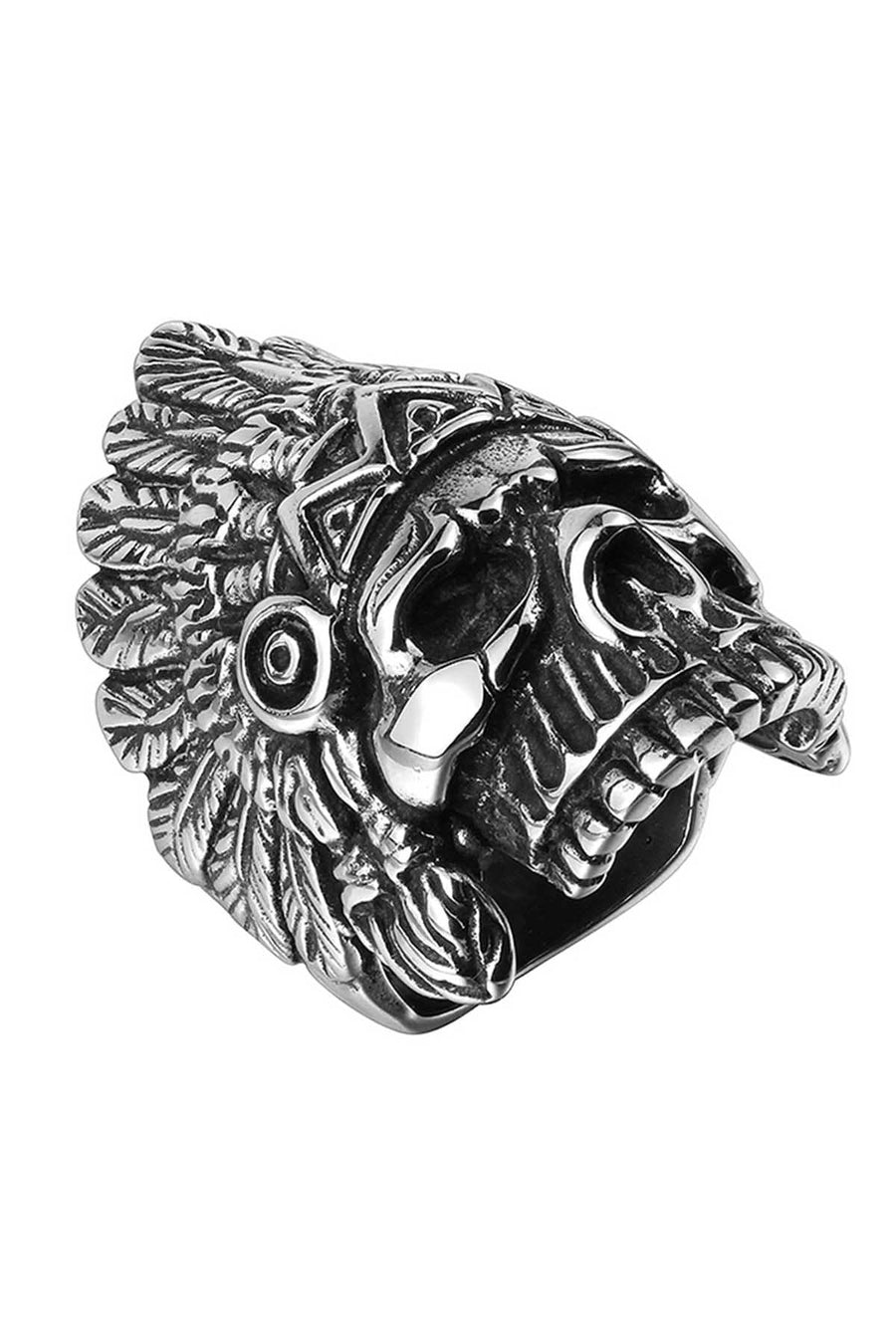 Gomaya Tribal Skull Stainless Steel Ring