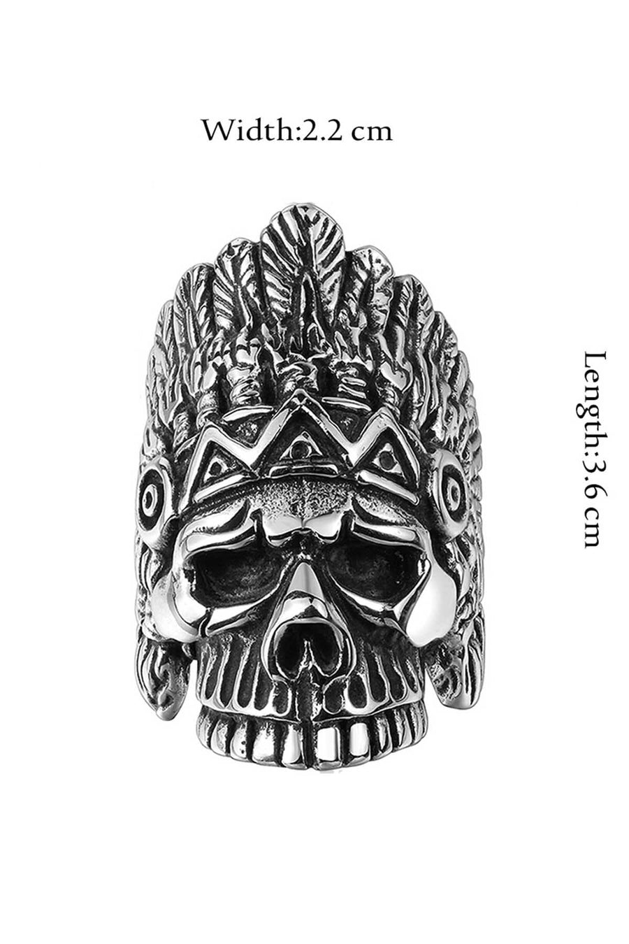Gomaya Tribal Skull Stainless Steel Ring