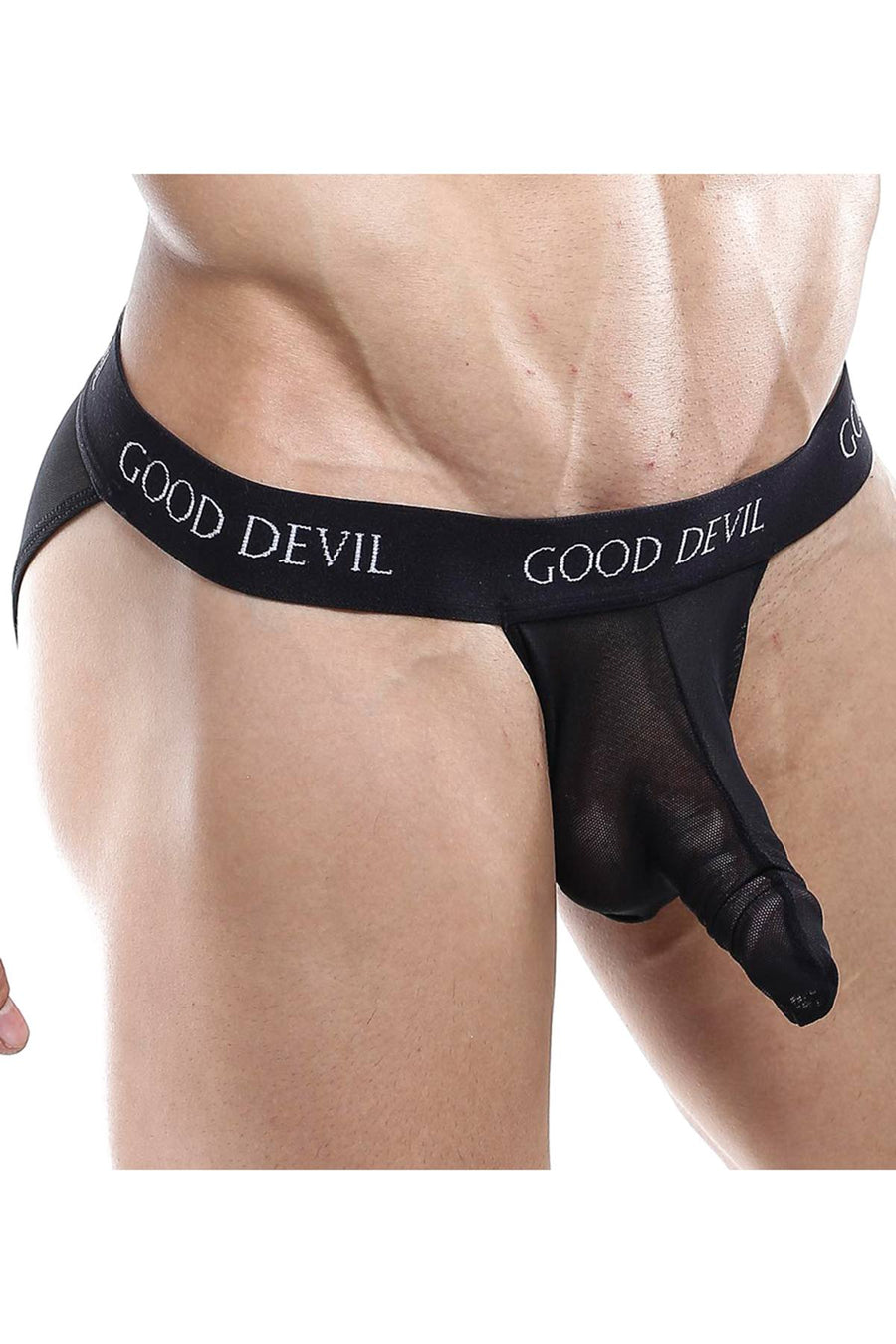 Good Devil Black Mesh Micro Bikini Brief