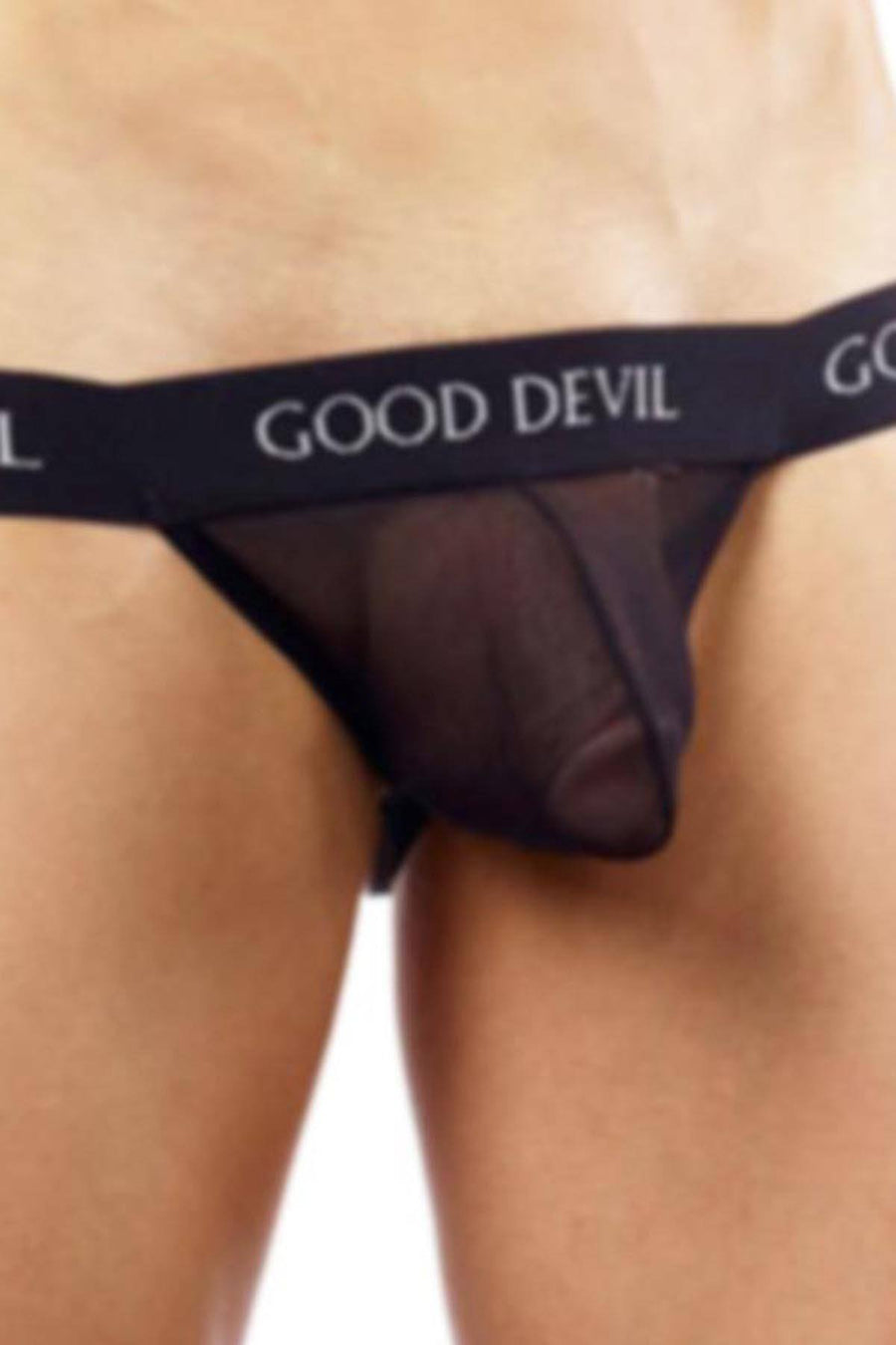 Good Devil Hose Mesh Jock Strap in Black