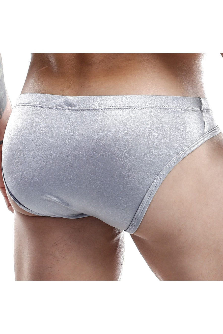Good Devil Net Pouch Cutout Bikini Brief in Grey
