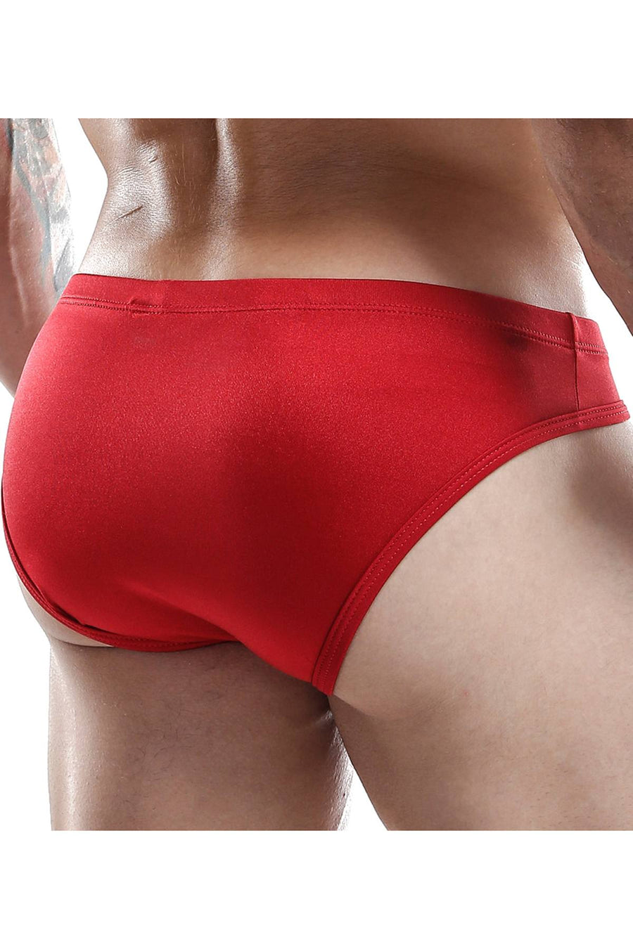 Good Devil Net Pouch Cutout Bikini Brief in Red