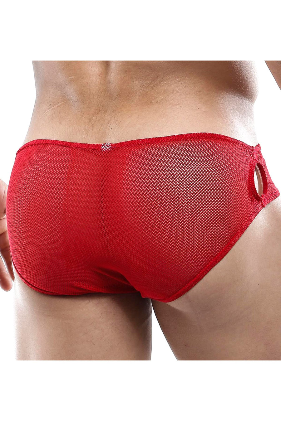 Good Devil Red Mesh Hole-y Bikini Brief