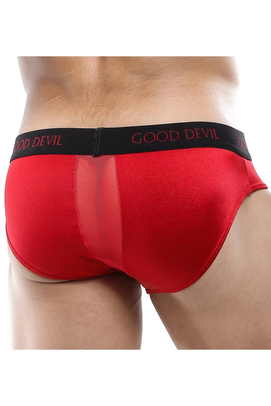 Good Devil Red Mesh Strip Brief