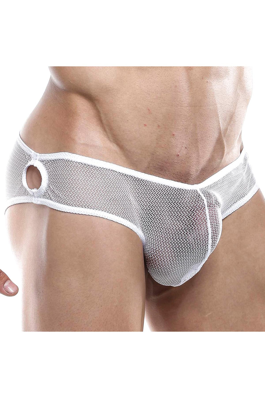 Good Devil White Mesh Hole-y Bikini Brief