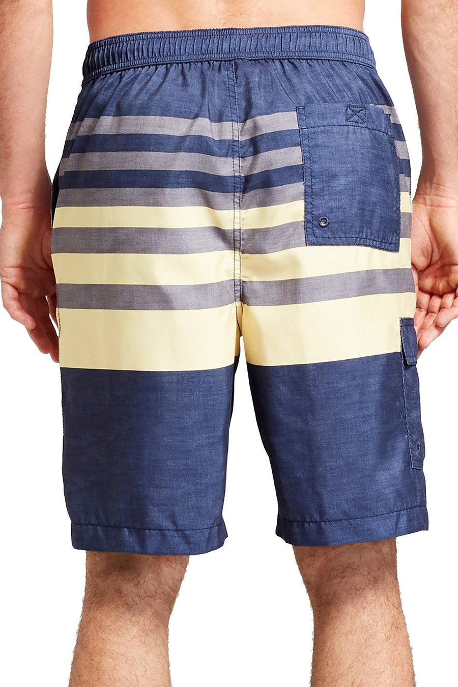 Goodfellow & Co. Yellow/Blue Big & Tall 21" Striped Boardshort