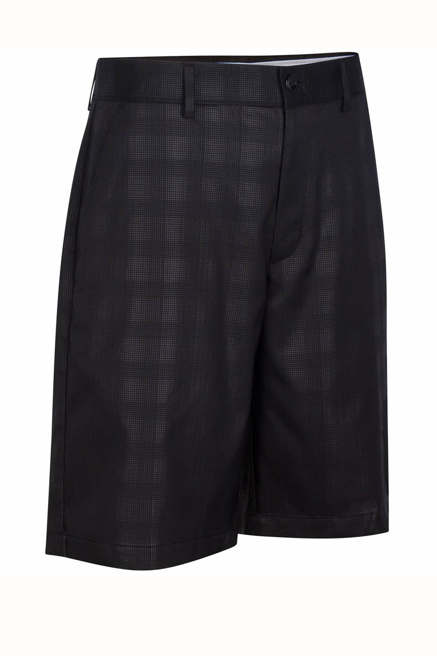 Greg Norman for Tasso Elba Deep-Black Big/Tall Embossed Golf Short