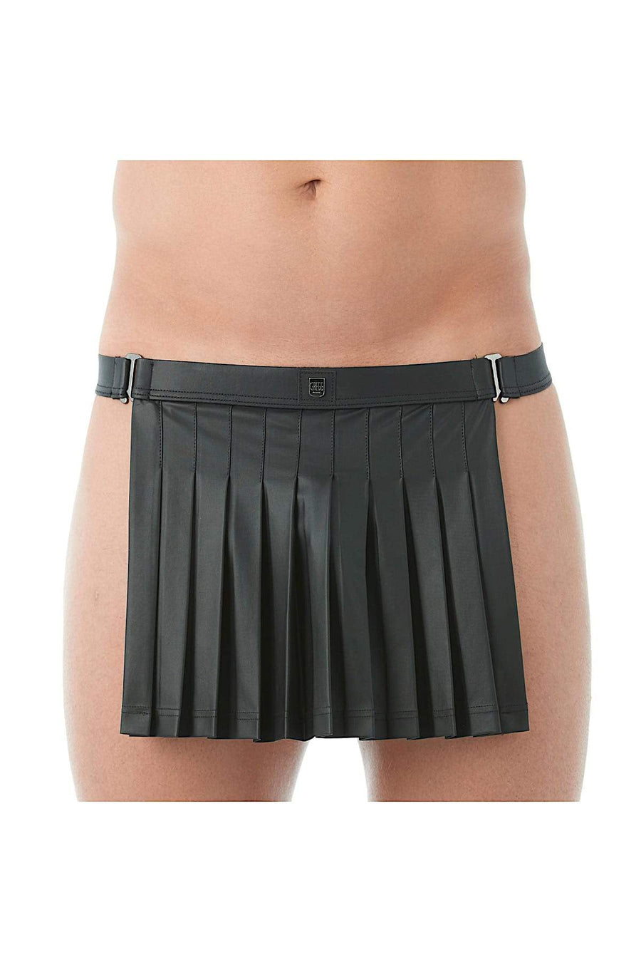 Gregg Homme Black 2.0 Faux Leather Backless Kilt