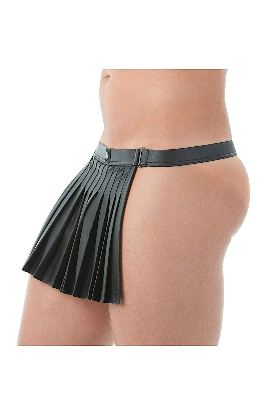 Gregg Homme Black 2.0 Faux Leather Backless Kilt