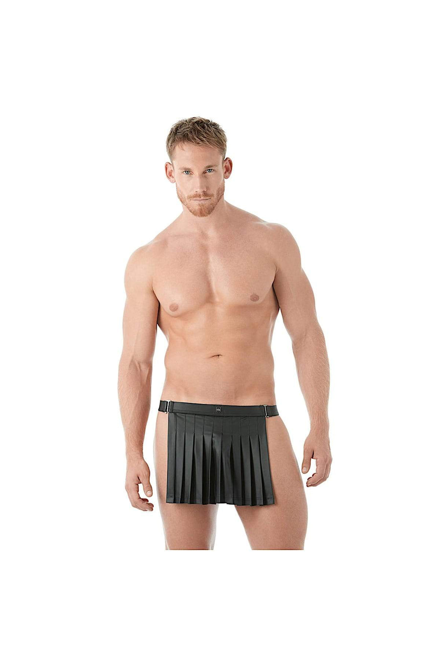 Gregg Homme Black 2.0 Faux Leather Backless Kilt