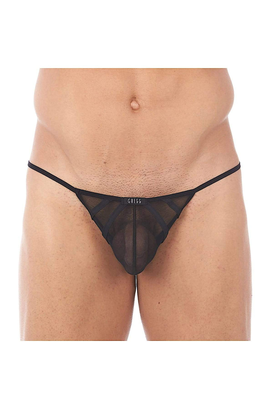 Gregg Homme Black Erupt Mesh Enhancing G-String
