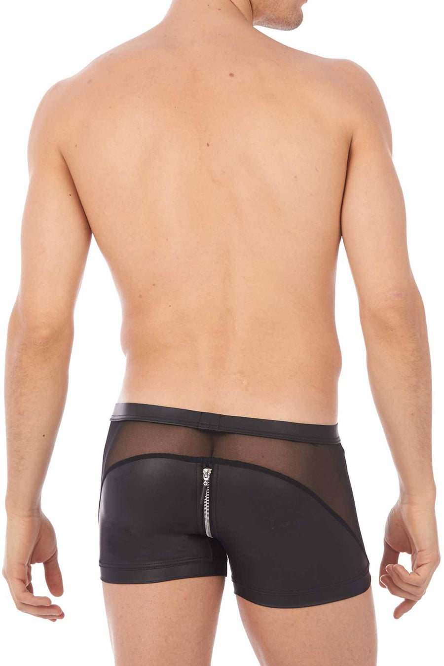 Gregg Homme Black Leather-Look Reckless Zipper Trunk