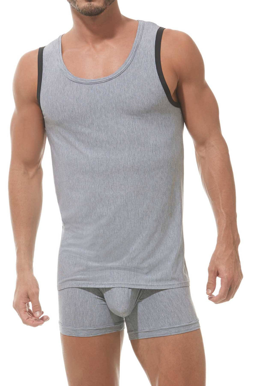 Gregg Homme Black/Pinstripe Feel-It Tank Top