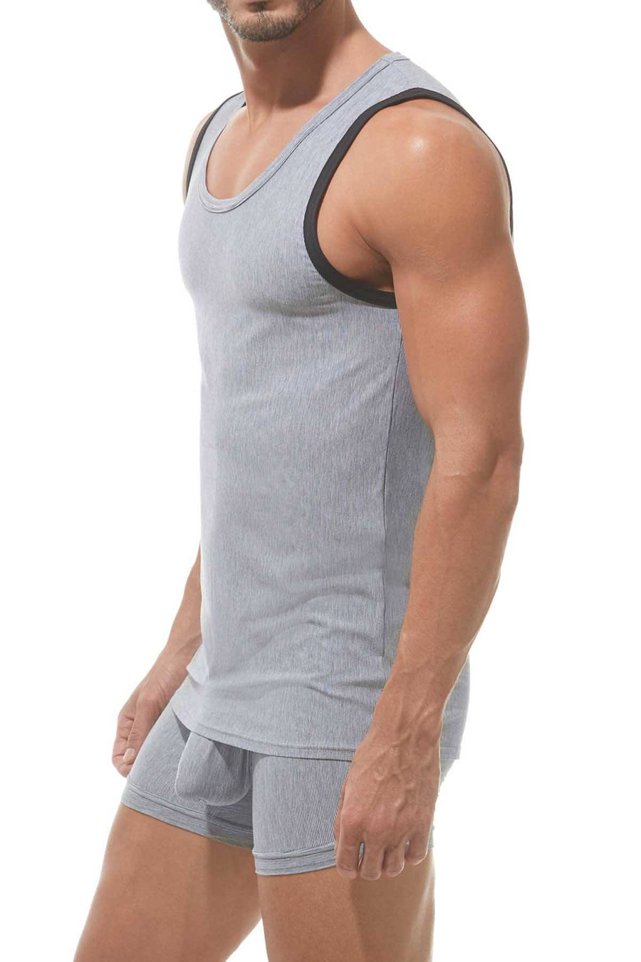 Gregg Homme Black/Pinstripe Feel-It Tank Top