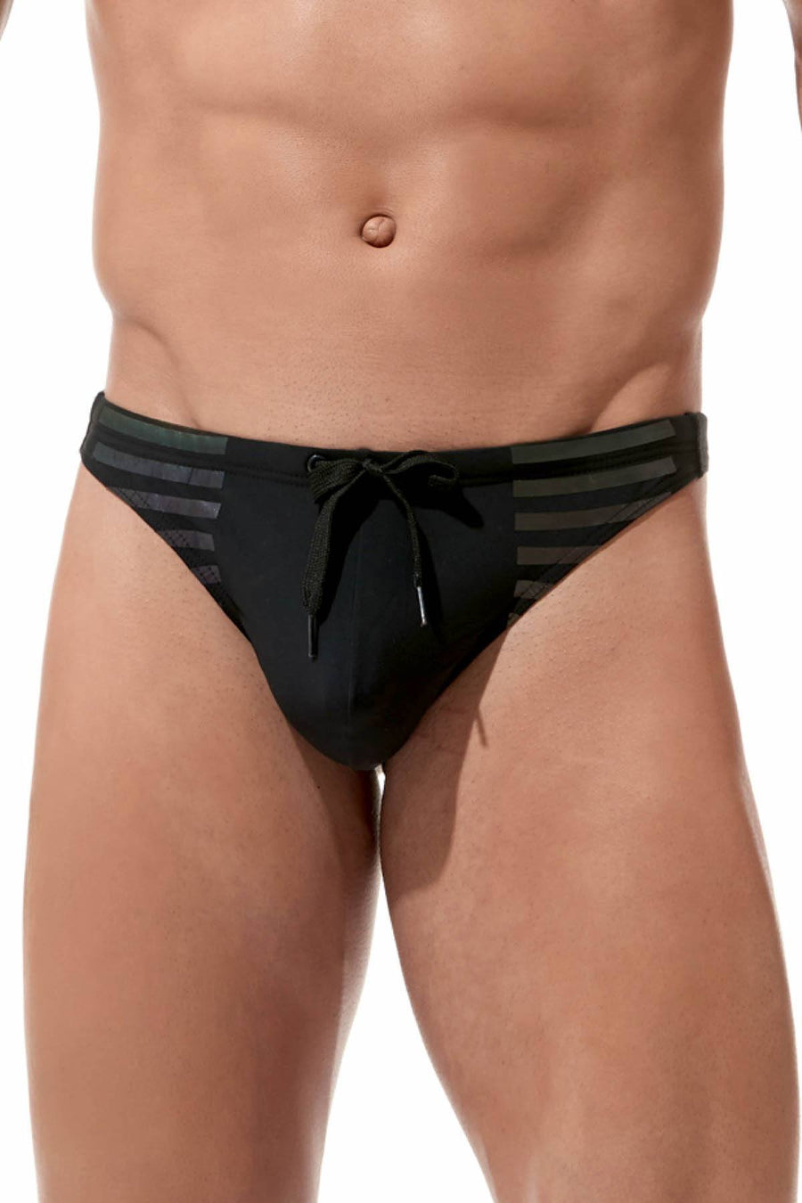 Gregg Homme Black Reflector Swim Thong