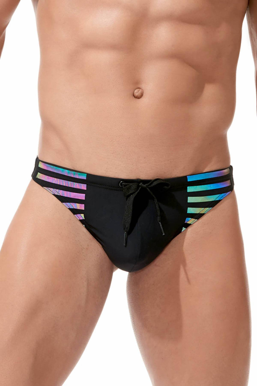 Gregg Homme Black Reflector Swim Thong