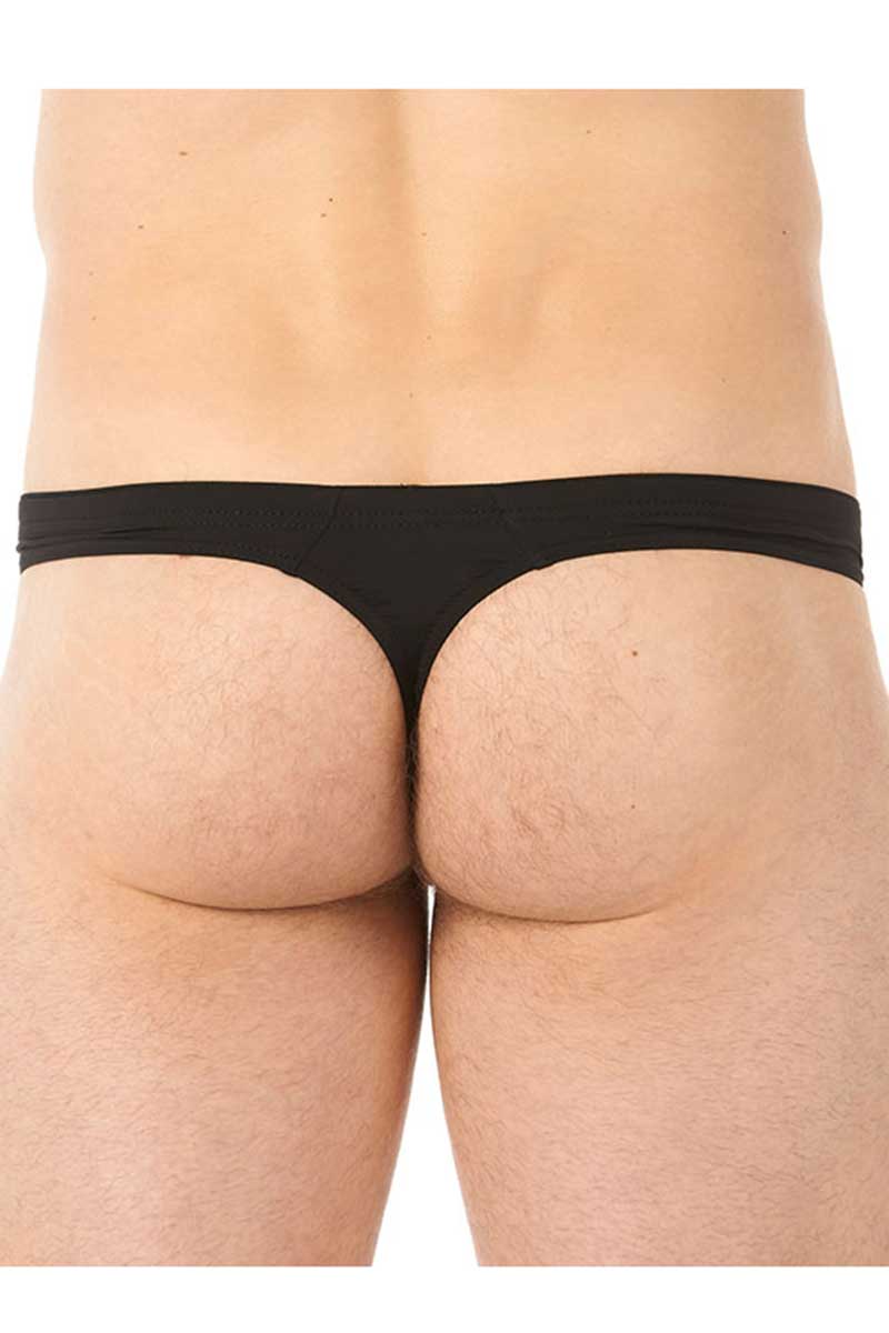Gregg Homme Black Undo Detachable Leather Pouch Thong