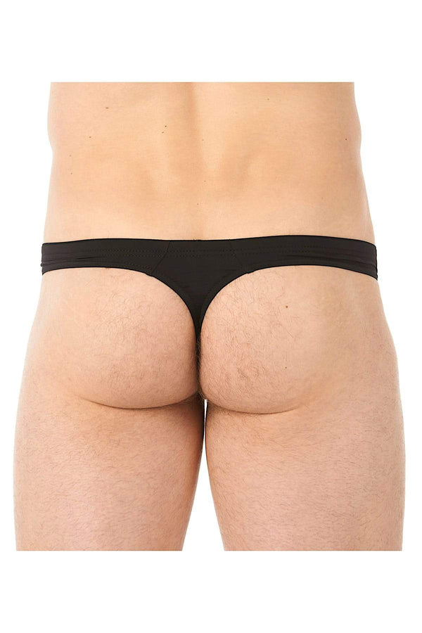 Gregg Homme Black Undo Detachable Leather Pouch Thong