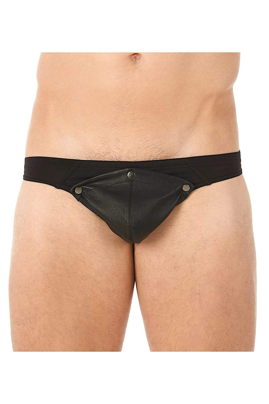 Gregg Homme Black Undo Detachable Leather Pouch Thong