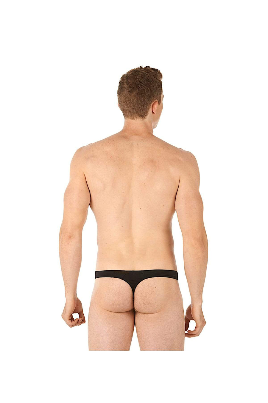 Gregg Homme Black Undo Detachable Leather Pouch Thong