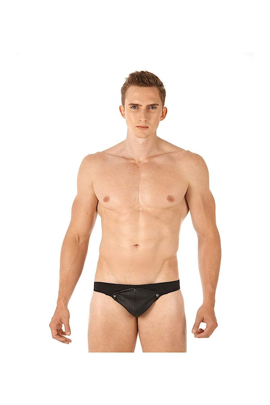 Gregg Homme Black Undo Detachable Leather Pouch Thong