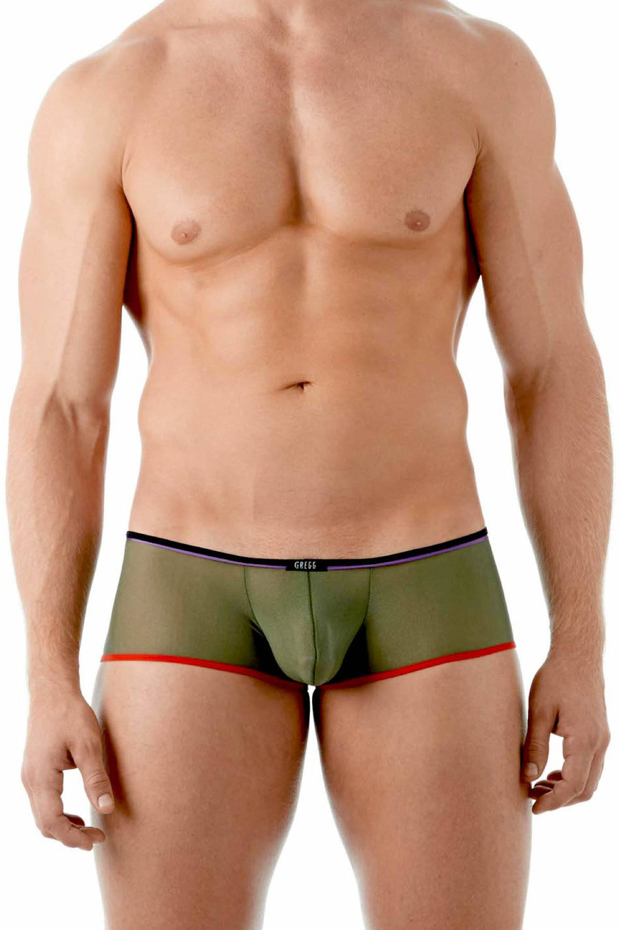 Gregg Homme Khaki Affair Sheer Knit Trunk