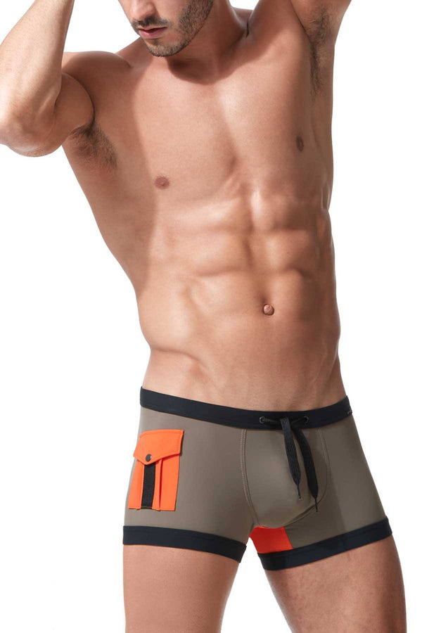 Gregg Homme Khaki Cruising Swim Trunk