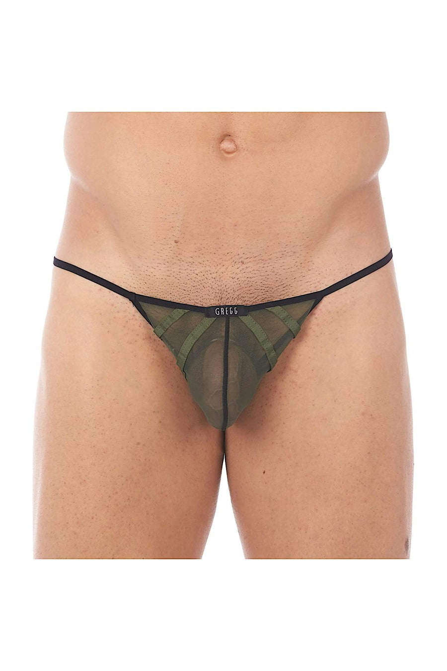 Gregg Homme Khaki Erupt Mesh Enhancing G-String