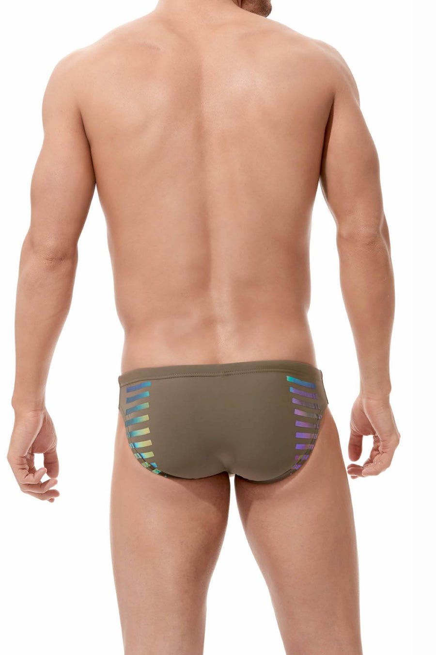 Gregg Homme Khaki Reflector Swim Brief