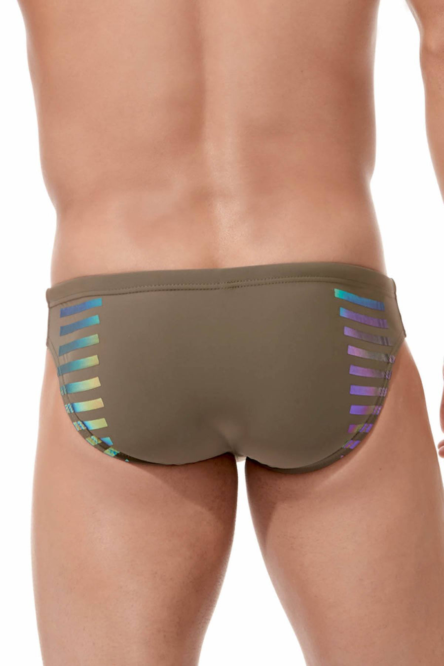 Gregg Homme Khaki Reflector Swim Brief