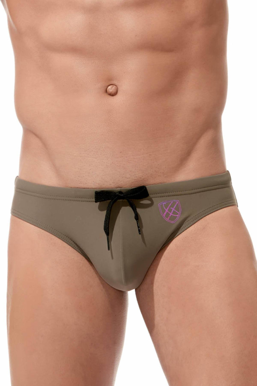 Gregg Homme Khaki Reflector Swim Brief