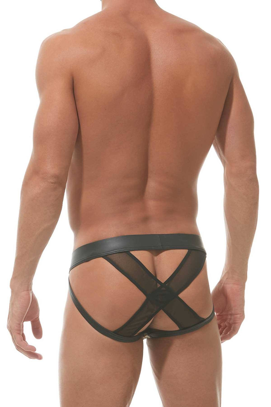 Gregg Homme Natural-Leopard Captive X-Back Jockstrap