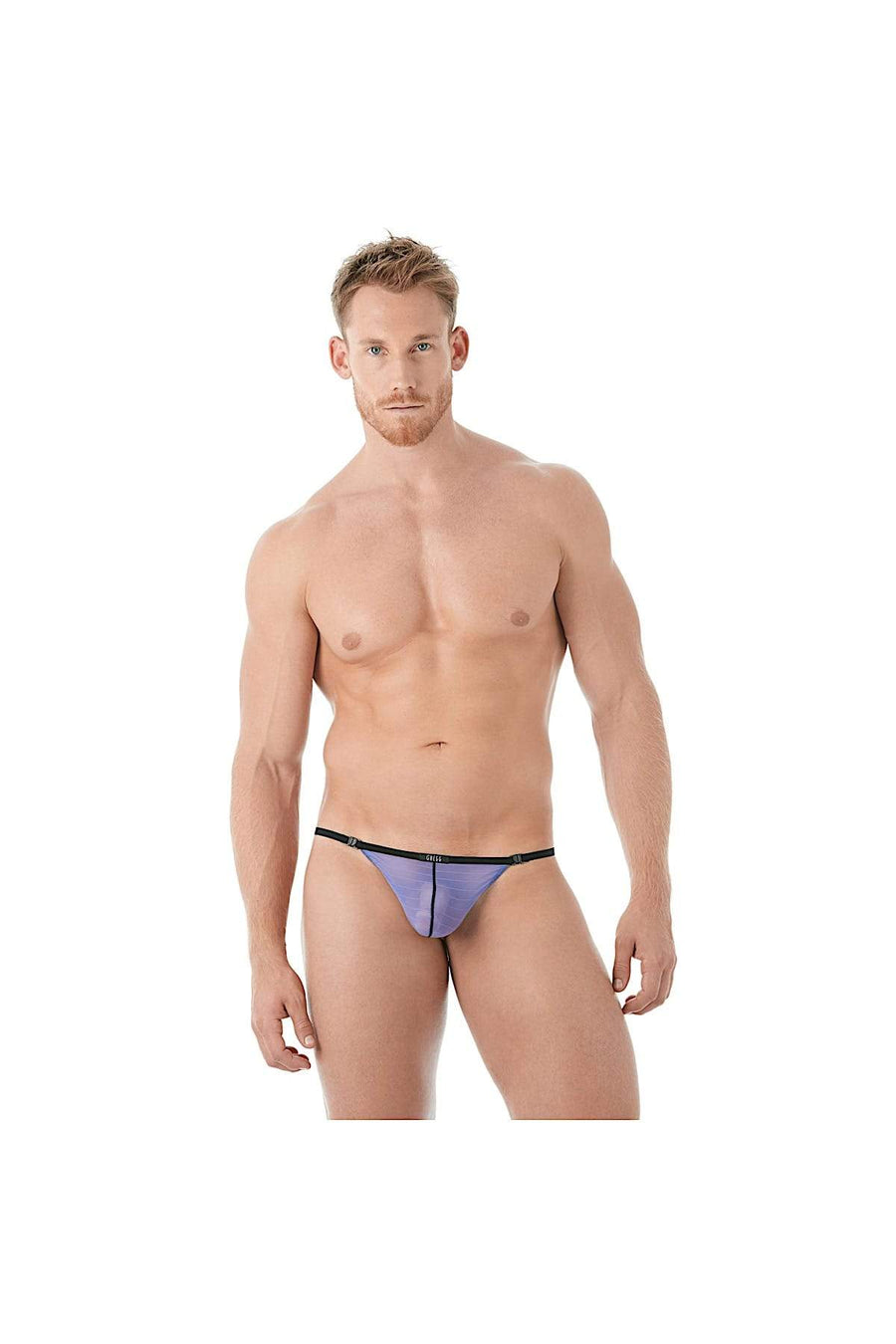 Gregg Homme Purple Mesh Suspender C-Ring String