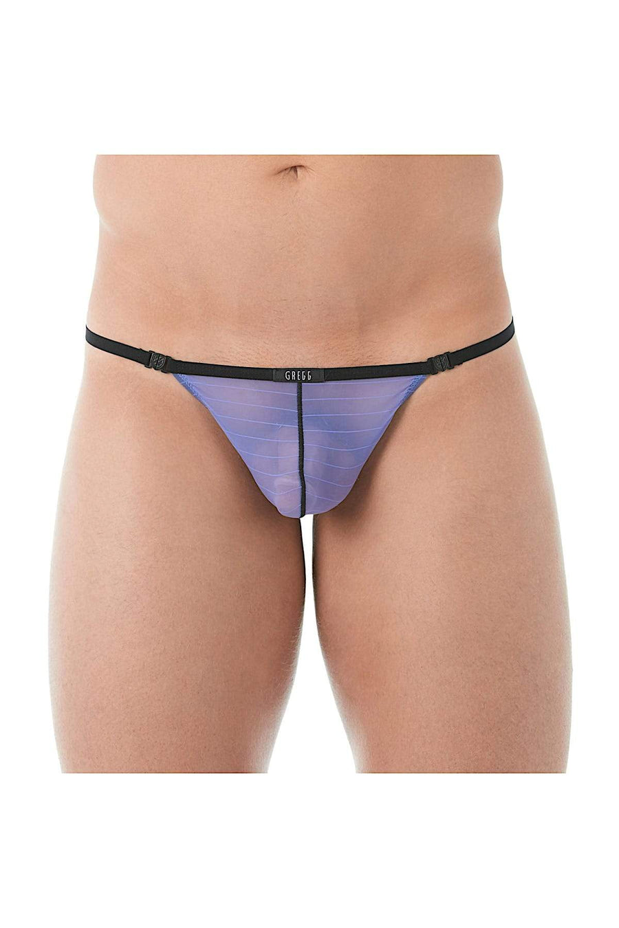 Gregg Homme Purple Mesh Suspender C-Ring String