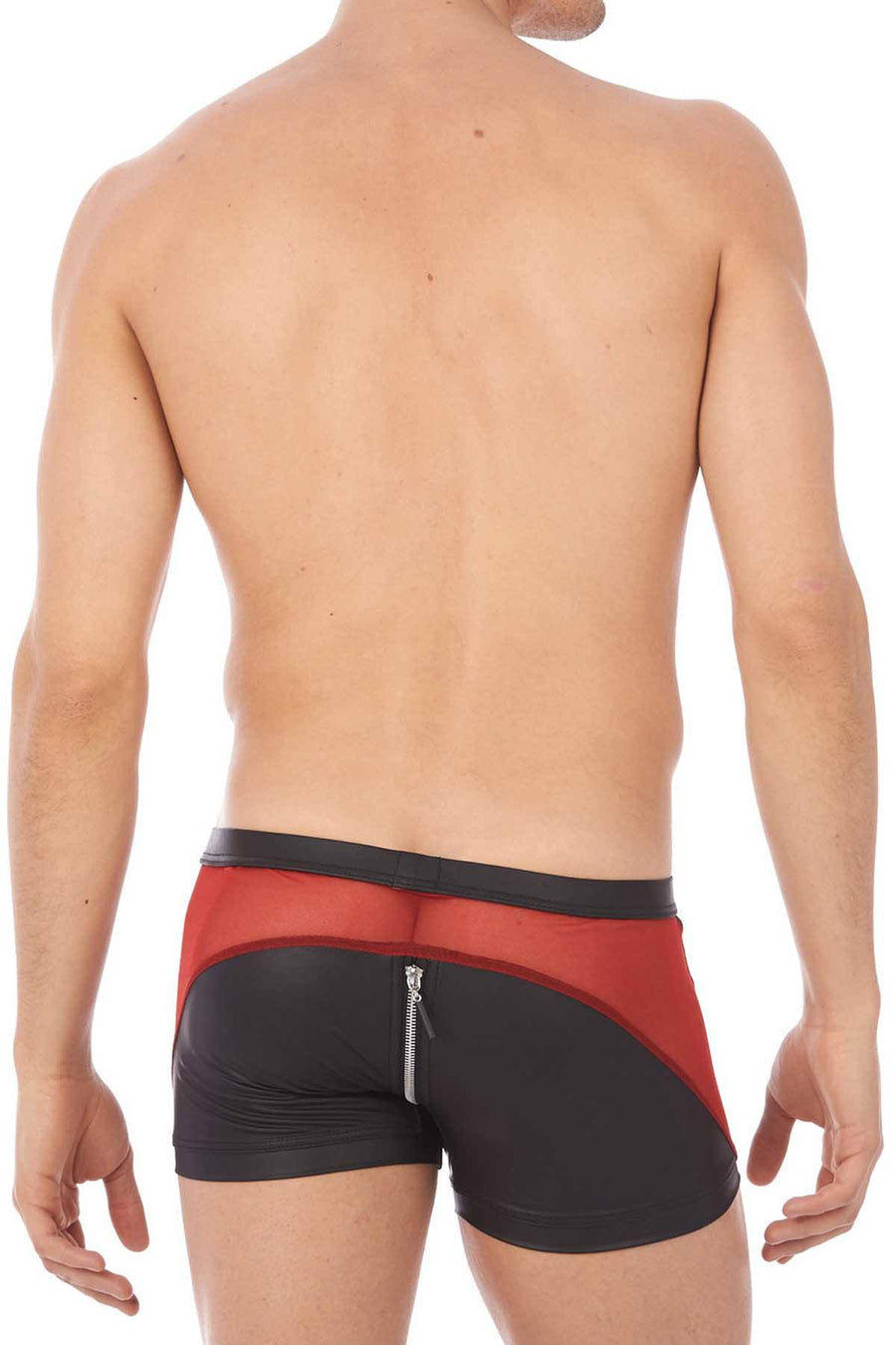 Gregg Homme Red Leather-Look Reckless Zipper Trunk