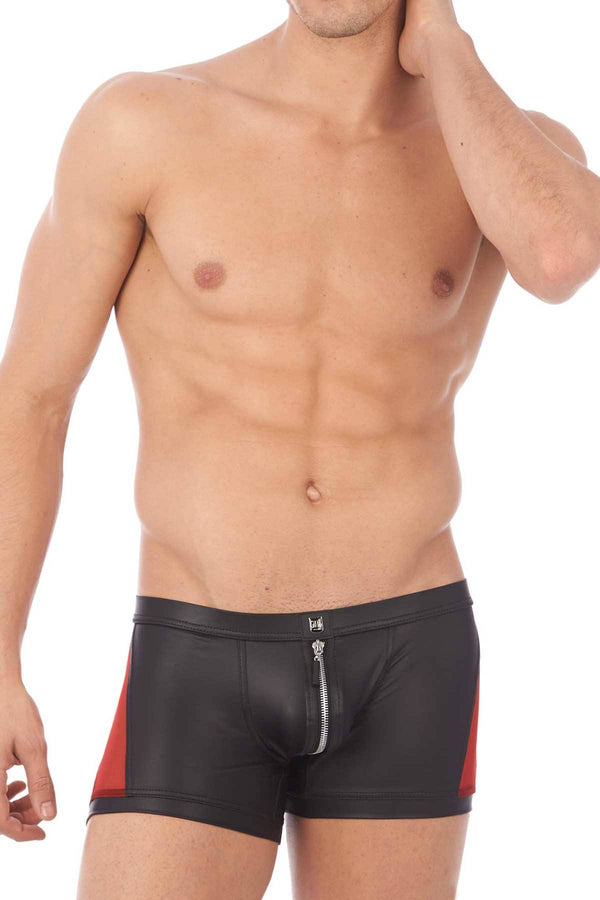Gregg Homme Red Leather-Look Reckless Zipper Trunk