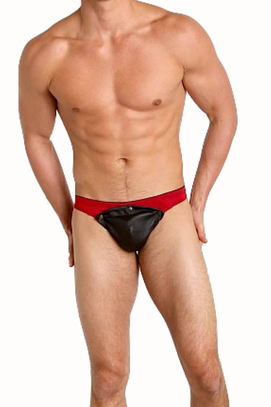 Gregg Homme Red Undo Detachable Leather Pouch Thong