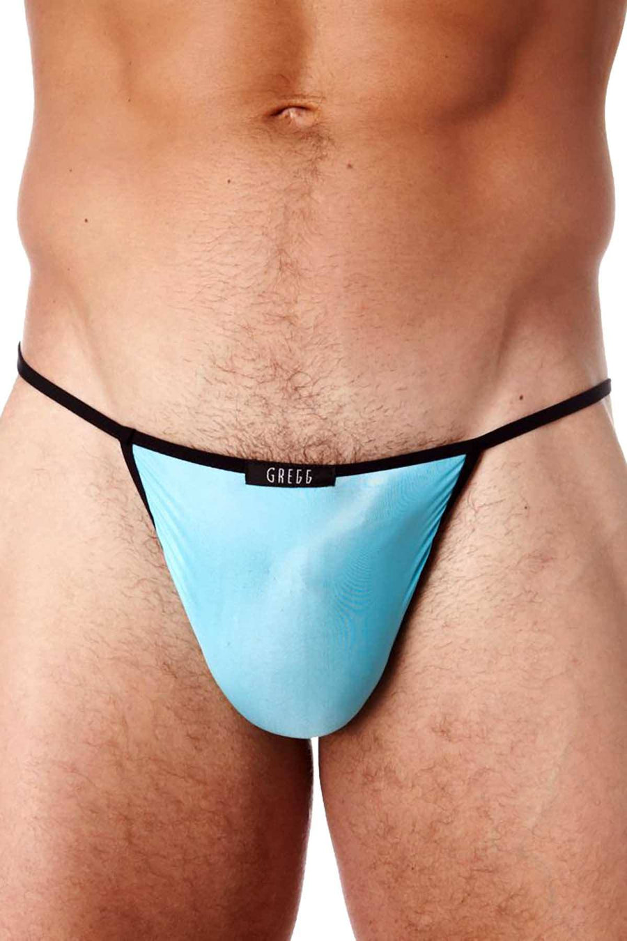 Gregg Homme Sky Blue Voyeur Hyperstretch Microfiber Low Rise G-String