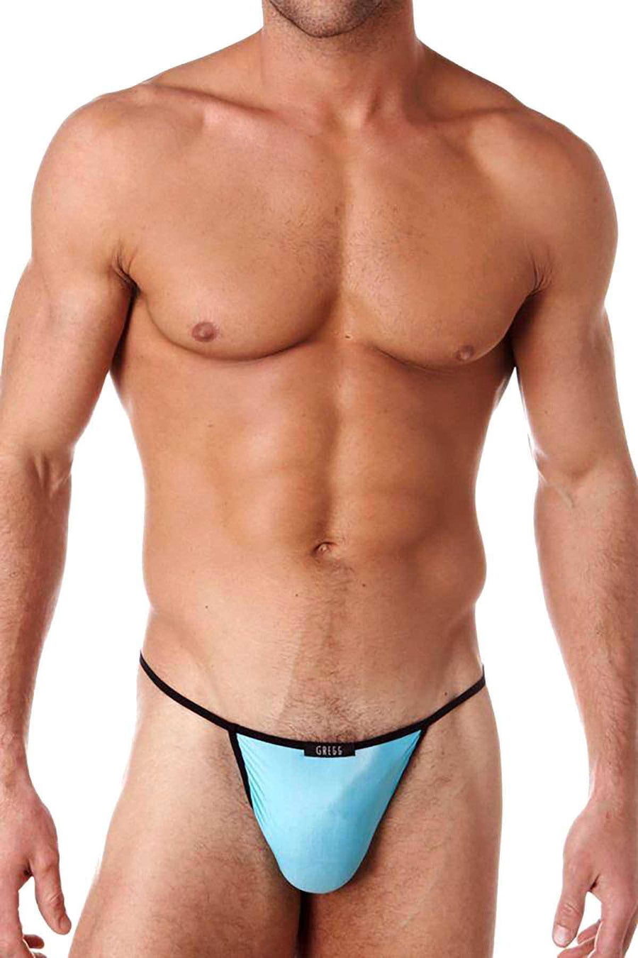Gregg Homme Sky Blue Voyeur Hyperstretch Microfiber Low Rise G-String