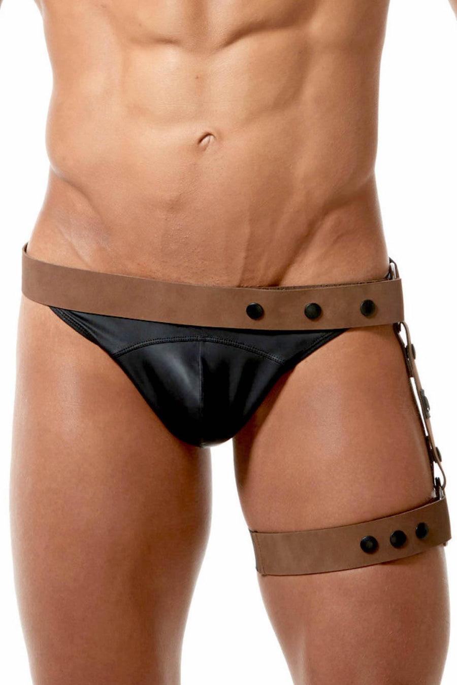 Gregg Homme Tan Bonded-Leather Bottom Harness
