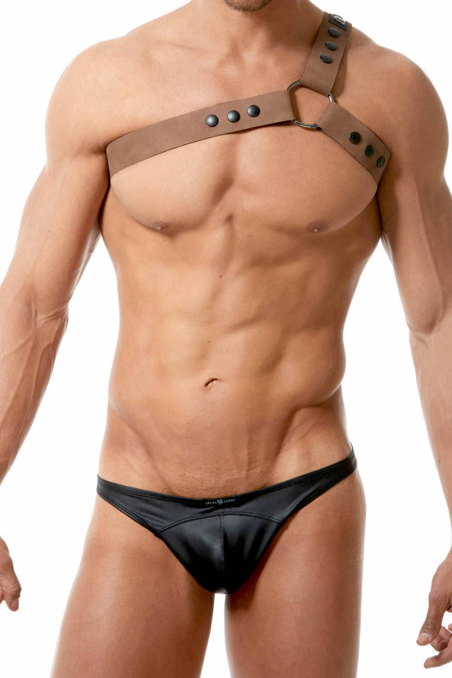 Gregg Homme Tan Bonded-Leather Top Harness