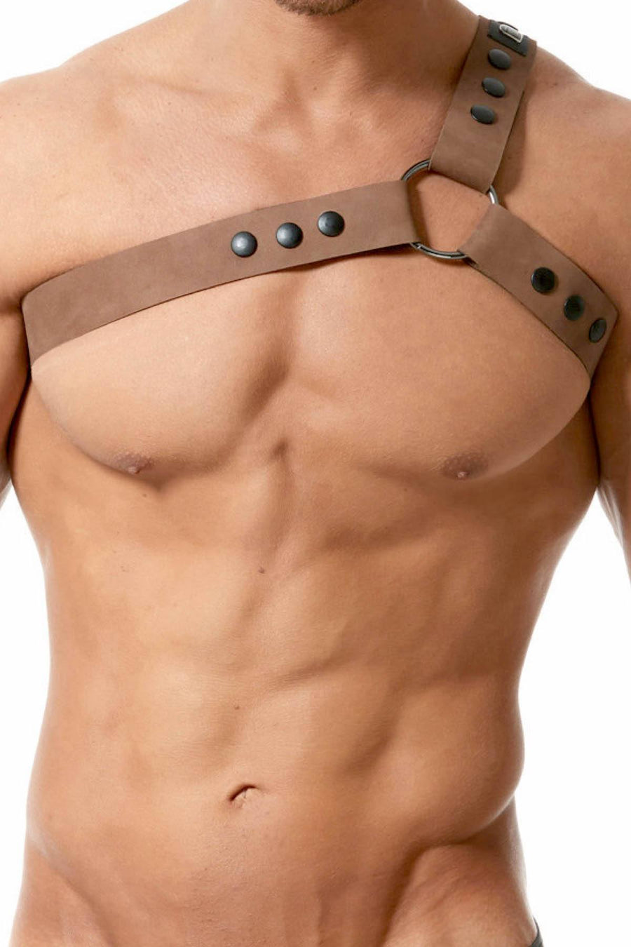 Gregg Homme Tan Bonded-Leather Top Harness