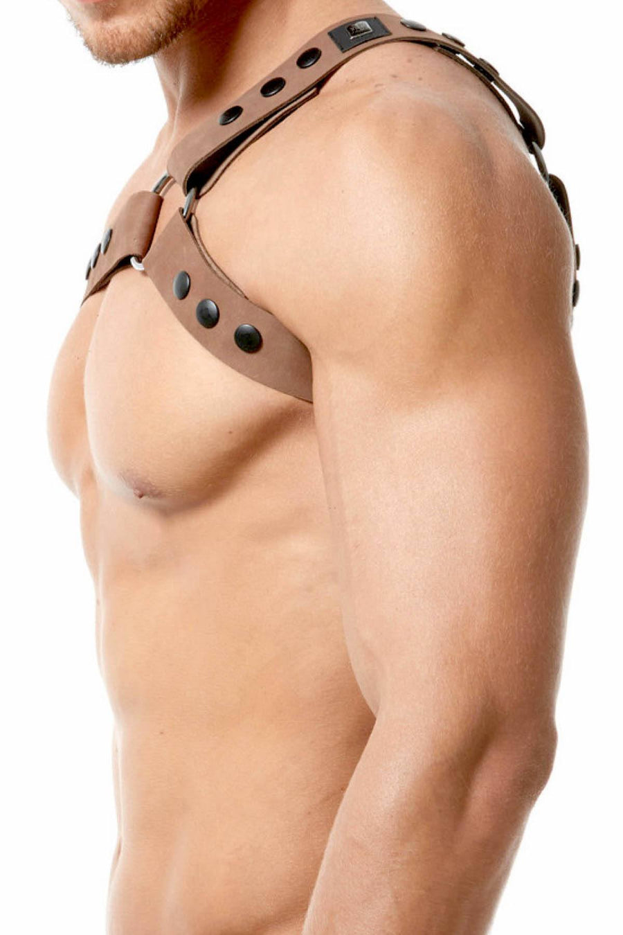 Gregg Homme Tan Bonded-Leather Top Harness